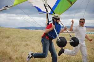 The training hill teaches you how to handle, launch and land the hang glider.