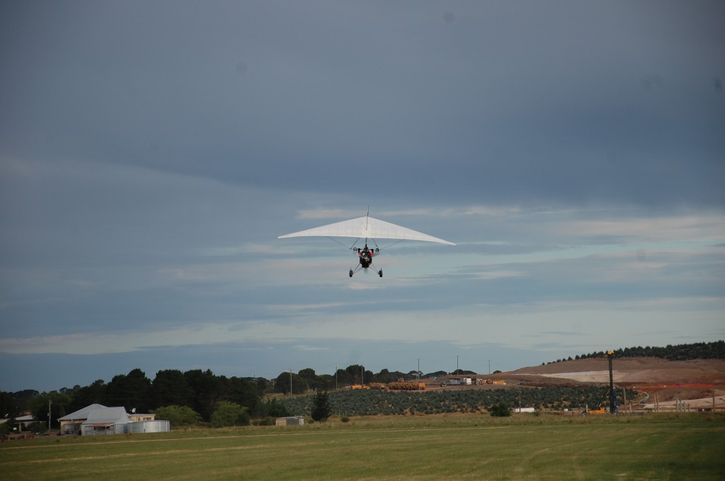 One of the microlights taking of from Dynamic Flight Park
